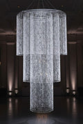 Pre-Made Giant 6' x 11' Diameter Chandelier "Aurora" - 3 Tier Diamonds Acrylic Crystal Iridescent (Custom Available!)