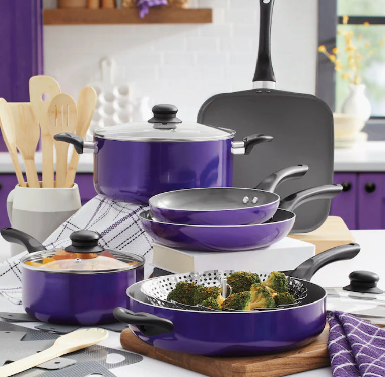 20-Piece Ceramic Metallic Cookware Set