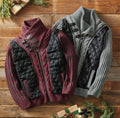 Daniel Men's Zip-Front Sweater Jacket with Faux Leather Tabs