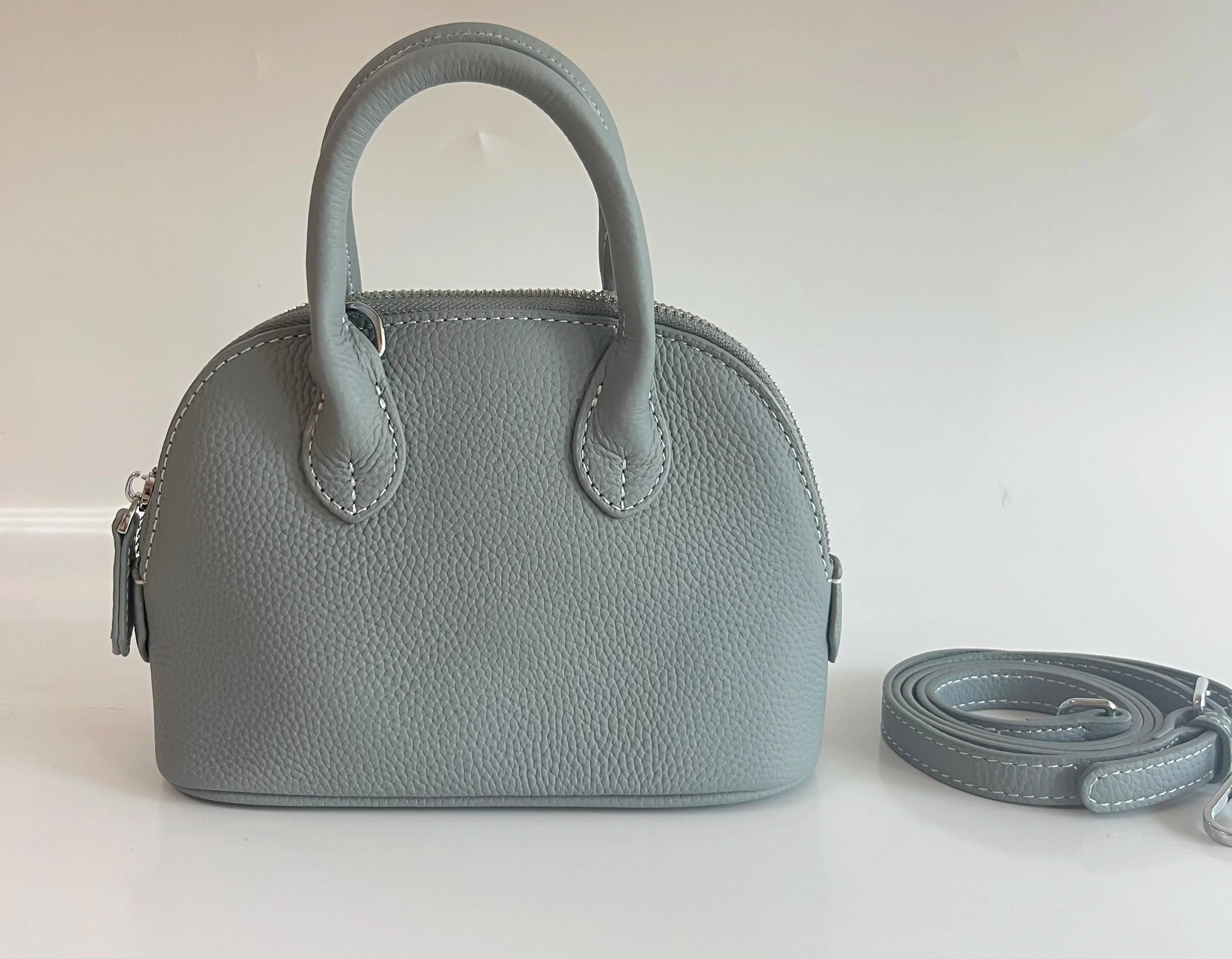 Shell Bag Women's Messenger Bag | Cow Leather Simple Shoulder Bag & Fashion Ladies Classic Handbag (Small Mobile Phone Crossbody Bag)