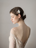 Super Fairy-like Flower Pearl Diamond Bridal Hairpin Wedding Dress Updo Hair Accessory