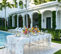 Carnation Tablecloth in White, Pink & Orange
