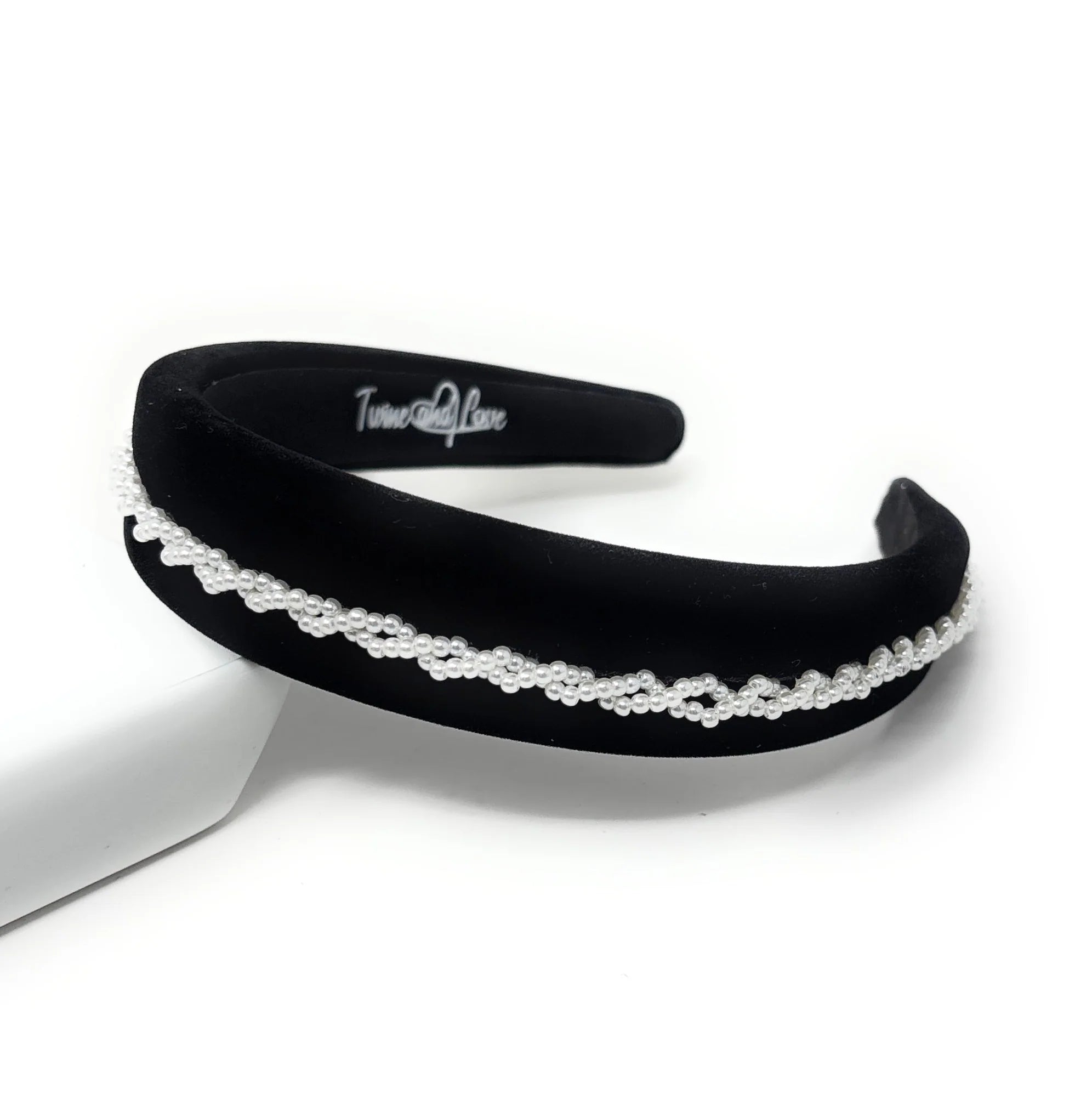 Aria Black Velvet Headband