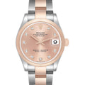 Rolex Datejust 31 Midsize Steel Rose Gold Diamond Ladies Watch 278241 Box Card