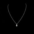 2.07 CTTW Antique Oval Lab Grown Diamond Antique Oval Necklace Pendant 18"