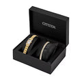Zales Ladies' Citizen Eco-Drive® Petite Palidoro Gold-Tone IP Watch with MOP Dial and Crystal Bracelet