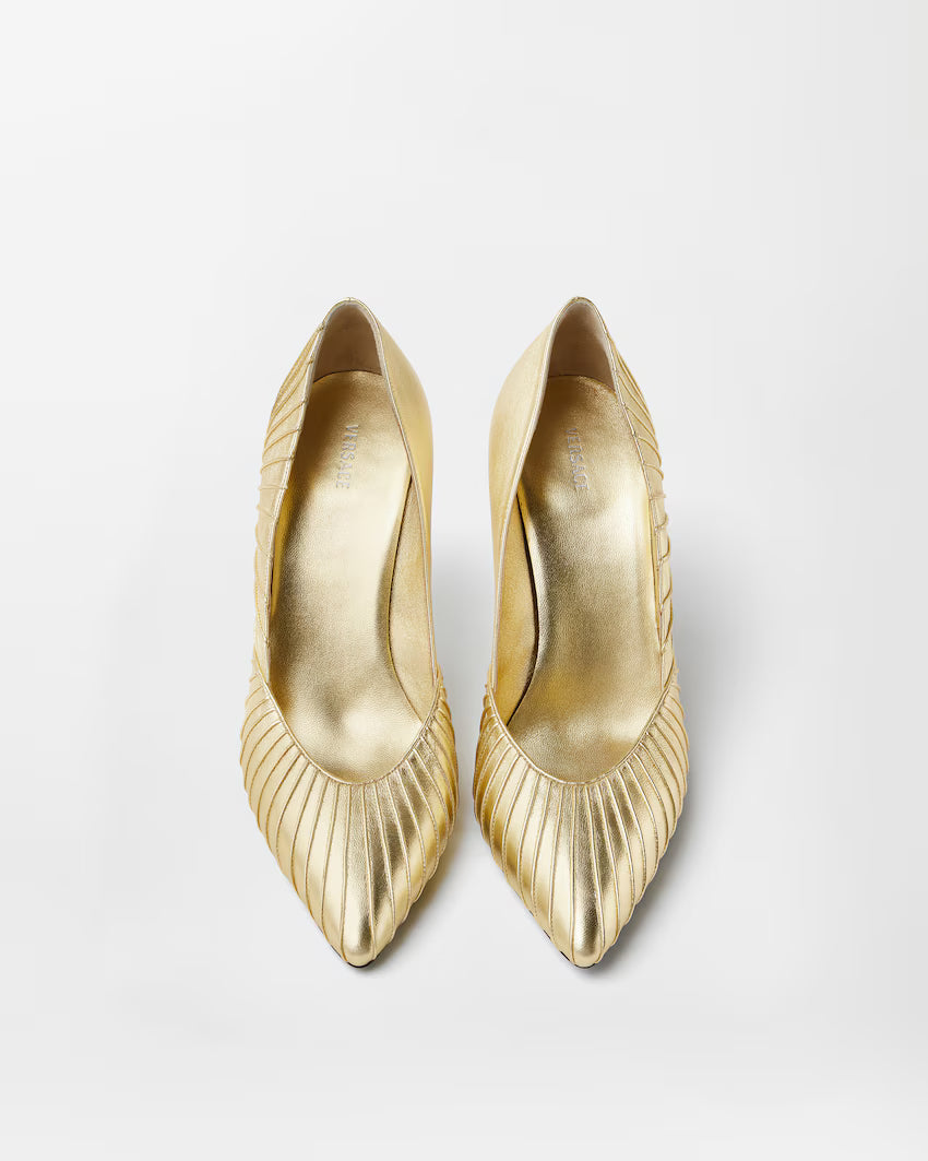 Versace Gianni Metallic Nappa Pumps 90 mm