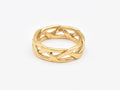 Gold Chain Ring - Gold Braided Ring, Chain Link Ring