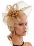 Women's Feather Mesh Pearl Fashion Fascinator Hat