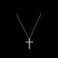 4.11 CTTW Oval Lab Grown Diamond Cross Necklace Pendant