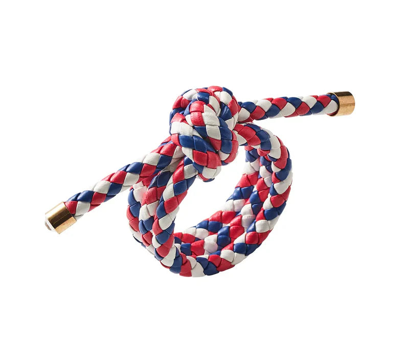 Rope Knot Napkin Ring in Navy, Set of 4