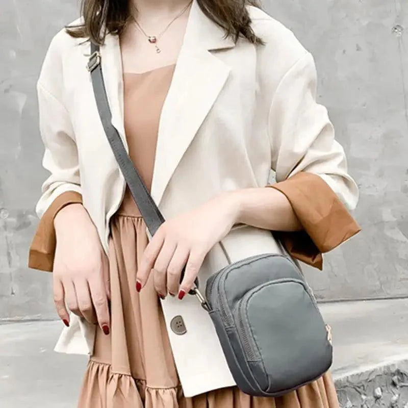 New Trendy Crossbody Zipper  Shoulder Bag For Ladies And Girls Multifunction Handbag Wrist Purse For Females