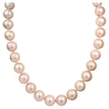 Vintage 18" Pink Freshwater Pearl Strand Necklace in 14 Karat Yellow Gold