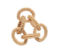 Rattan Link Napkin Ring in Natural, Set of 4