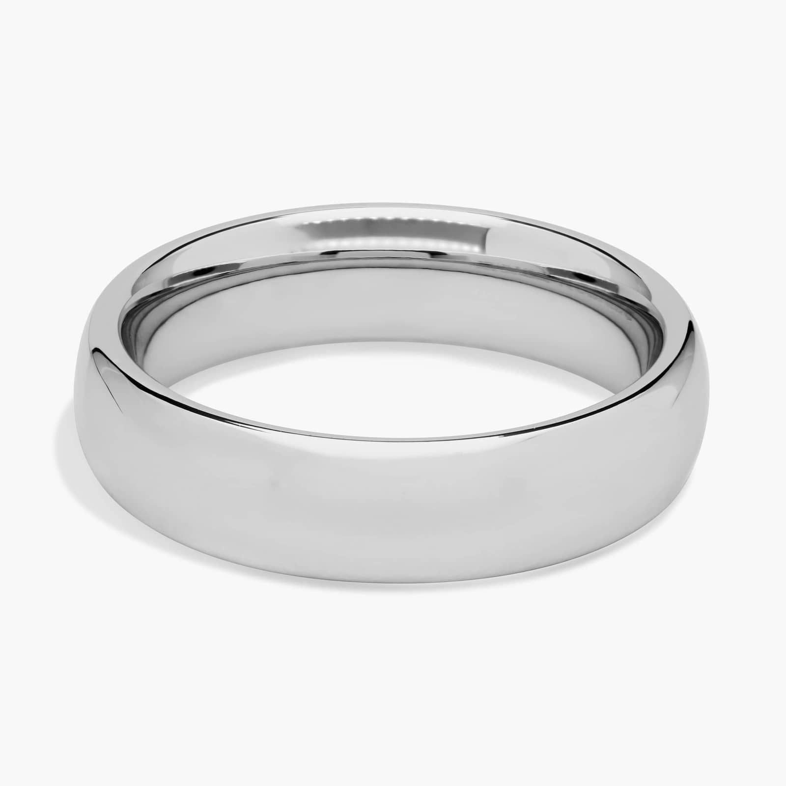 Comfort Fit Wedding Ring in Classic Gray Tungsten Carbide (6mm)