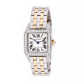 26mm Womens Diamond Watch Cartier Santos Demoiselle 18K Gold Stainless Steel