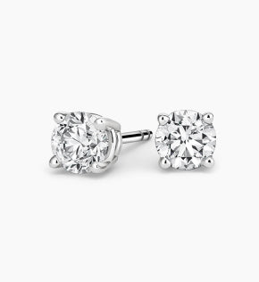 Brilliant Earth Perfect 4-Prong Certified Lab Diamond Stud Earrings (2 ct. tw.) in 18K White Gold