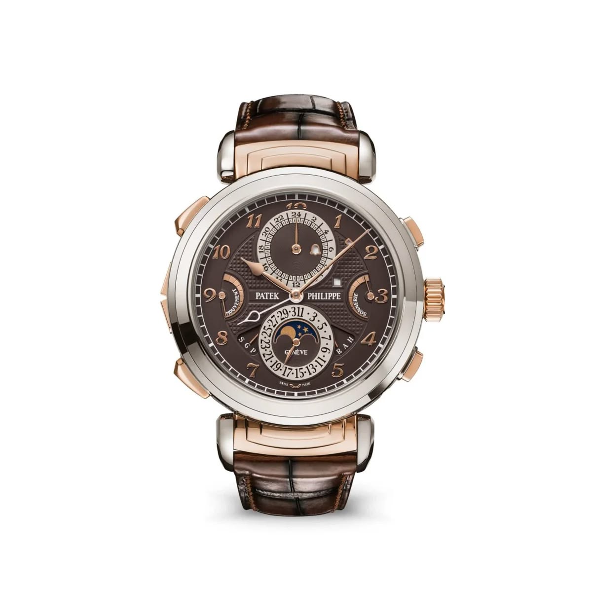 Patek Philippe Grandmaster Chime 6300GR-001 White Gold Rose Gold Brown Dial