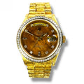 Rolex Day-Date 18038 18KT Burlwood Dial